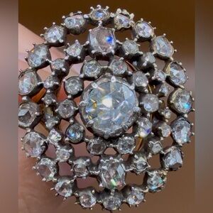 RARE Antique Georgian Fine Old Rose Cut Diamond Ring